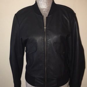 Xhilaration faux leather bomber jacket